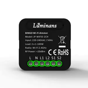 Luminans WIFI 조광기 220-240V 2000W 스마트 relayy wifi triac 조광기 모듈 제어 tuya app