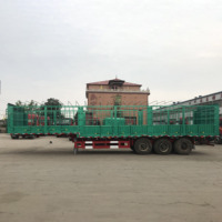 Semi-remorque à ridelles en acier JINFENG 3/4 essieux avec capacité de charge de 15001-80000 kg, taille standard/personnalisée