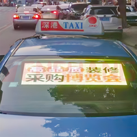 Letrero LED Publicitario Personalizable con GPS y WIFI 4G, Pantalla Digital Transparente para Ventana Trasera de Taxi, Panel LED para Automóvil