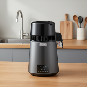 Destilador de Agua de Sobremesa para el Hogar, 4L, 1750W, Acero Inoxidable, Purificador de Agua Pura, Color Gris, Eléctrico - Product Image 2