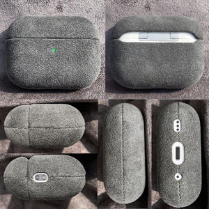 Funda protectora de diseño de lujo para <span class=keywords><strong>Apple</strong></span> para Airpod, Funda de cuero, funda de gamuza italiana para auriculares inalámbricos con Bluetooth - Product Image 6