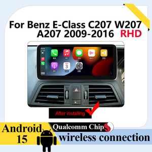 Autoradio Android 15 con Navigazione per <span class=keywords><strong>Mercedes</strong></span> Benz Classe E Coupé C207 A207 W207 2009-2016 RHD, Lettore Multimediale Stereo con Carplay - Product Image 1