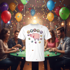 T-shirt Bingo Pig avec des boules de bingo pour les événements promotionnels - Product Image 3