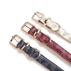 Venta al por mayor Venta caliente PU Correa de perro a prueba de rasgaduras Durable Diseñador de lujo de cuero personalizado <span class=keywords><strong>Collar</strong></span> de perro mascota - Product Image 4