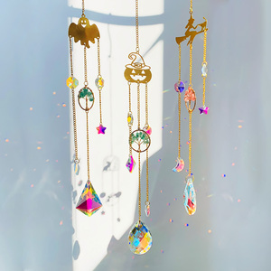 กระดิ่งลมคริสตัลรูปดาวพระจันทร์และต้นไม้ฮาโลวีนที่ดักแสงแดดสั่งทำสำหรับตกแต่งข้างเตียงบ้านเครื่องประดับแขวน - Product Image 2