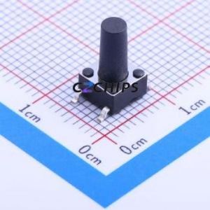 K2-1102SP-O4SC-04 Tactile Switch SMD-4P,6x6mm Switch Single Pole Single Throw Round Button 2.5N Vertical Mount - Product Image 1