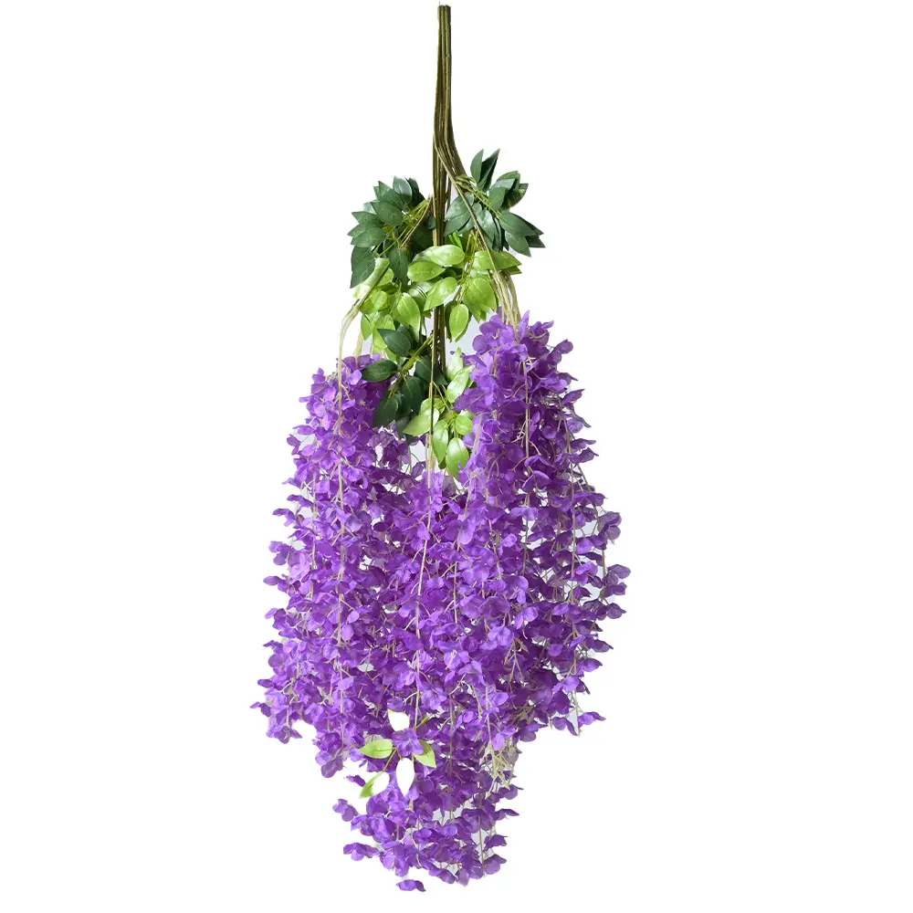 Zijde Wisteria Bloemen Wit Paars Blauw Kunstmatige Opknoping Bloemen Wisteria Voor Indoor Decoraties