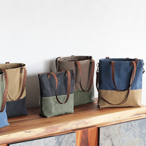 Bolso grande de lona encerada hecho a mano con correas de cuero duradero y elegante para el trabajo, oficina, escuela, viaje, comprador, bolso de compras, bolso de compras, bolso de mano, bolso de viaje, bolso de mano, bolso de compras, bolso de mano, bolso de viaje, bolso de cuero, bolso de mano - Product Image 1