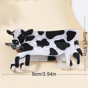 Pinces à cheveux animaux mignons dessin animé douce fille <span class=keywords><strong>vache</strong></span> acrylique pince à cheveux en gros - Product Image 3