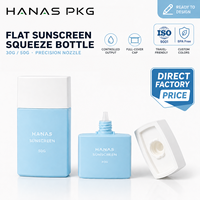 Contenant cosmétique de voyage en PP, vide, carré, de luxe, 30g 50g, personnalisable avec logo, pour soins de la peau, crème solaire, lotion, en plastique PP, à presser, vente en gros
