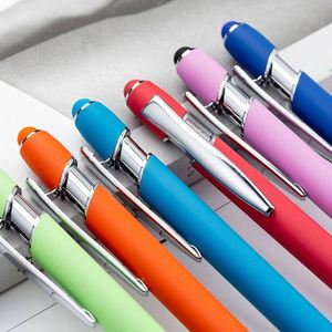 Stylo bille et stylet 2-en-1 en métal, coloré, pour publicité d'entreprise, cadeau d'entreprise, stylo à bille de bureau avec logo personnalisé - Product Image 3