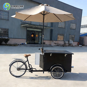 Chariot de rue pour la crème glacée Chariot de nourriture pour la crème glacée sur roues Chariot mobile de crème glacée en plein air - Product Image 5