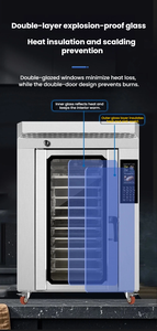 VK09-10 Oven Sepuluh Loyang, Oven Rotary Otomatis Penuh dengan 360 derajat °   Rak Putar, Semprotan Uap, Interior 304 SS untuk Toko Roti - Product Image 6