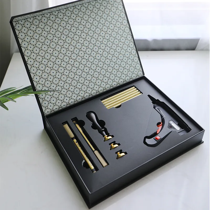 Wunderschönes Siegel-Wachs-Siegel-Set mit Klebe pistole, die Wachs-Stick 7mm Briefmarken Metallic-Stifte für Brief versiegelt