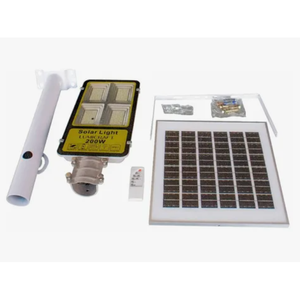 Suburbana 200W LED luce solare luce bianca IP65 ABS corpo in alluminio per autostrada giardino strada DC alimentatore certificato GS - Product Image 4