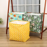 Sac de rangement en coton et lin extra large et résistant, idéal pour déménager, vêtements sales, grande capacité, design de couette