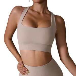 Nude push-up dos cross-dry sexy gym sports Yoga soutien-gorge