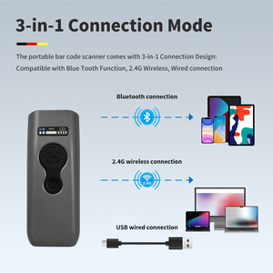 Base de charge H-1800D, scanner de codes-barres 2D QR 1D de poche, scanner pour entrepôt, logistique de détail, lecteur sans fil - Product Image 4