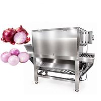 Équipement de pelage d'oignons en acier inoxydable, machine électrique commerciale de pelage d'oignons pour l'industrie alimentaire