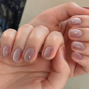 24 pièces/ensemble minimaliste moyen forme d'amande <span class=keywords><strong>dégradé</strong></span> rose <span class=keywords><strong>blanc</strong></span> presse sur les ongles ongles artificiels <span class=keywords><strong>faux</strong></span> ongles - Product Image 4