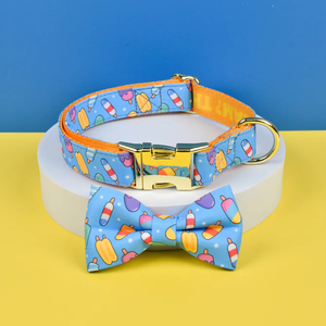 Collier pour chien MIDEPET <span class=keywords><strong>de</strong></span> haute qualité à dégagement rapide, nœud papillon mignon, accessoires <span class=keywords><strong>de</strong></span> luxe en alliage et polyester, pour la promenade des chiens, imprimé Saint-Valentin - Product Image 4