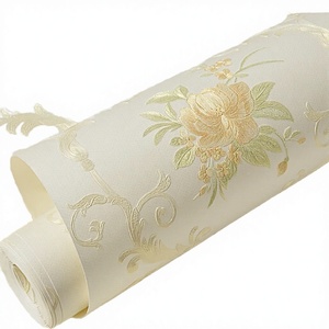 Papel Decorativo Autoadhesivo para Pared con Estampado Floral Elegante en 3D, Estilo Pastoral Americano, para Sala de Estar, Resistente a la Humedad - Product Image 3