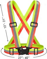 Gilet de sécurité réfléchissant respirant et réglable à haute visibilité pour la course à pied, la marche, le jogging, la randonnée, le cyclisme nocturne