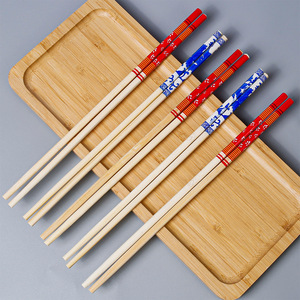 Baguettes jetables, achat en gros, baguettes rondes épaisses et allongées de 24 cm, 50 paires par paquet, emballées individuellement - Product Image 2