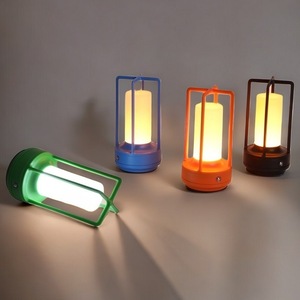 Led Night Light Rectangle Battery Powered Tap Control Warm <b>White</b> Color Changing Camping Desk Lamp For Bedroom <b>Bedside</b> Use - Product Image 1