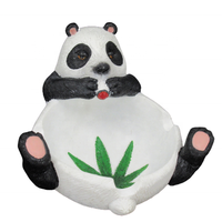 Résine de panda artisanal en résine de feuille verte, forme personnalisée, accessoires de fumée en résine poly cendrier