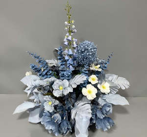 Arreglo Floral de Rosas Rojas para Simulación de Bodas, Decoración de Escenarios de Boda en el Bosque, Fondo para Compromisos, Flores Decorativas - Product Image 3