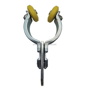 צינור מתכת צינור רכבת טרולי מתכת עם רולר פלסטיק עבור קו מסוע - Product Image 6