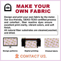 Tissu en coton floral Topoints pour robes, impression numérique, motifs personnalisés AFA
