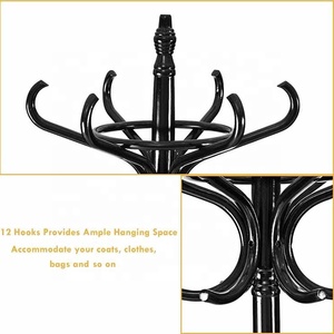 <span class=keywords><strong>Perchero</strong></span> de pie de madera, soporte para paraguas, colgador de abrigos, ropa, sombreros, bolsas para sala de estar, dormitorio, Oficina - Product Image 5