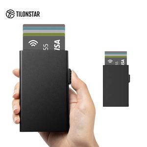 TILONSTAR TVC300 Design personnalisé Logo léger en aluminium antivol Porte-cartes RFID Porte-cartes pop-up d'affaires en aluminium - Product Image 6