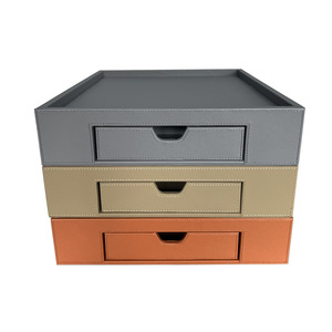 Phong Cách Mới Cà Phê Khay Ngăn Kéo Khay PU Da + Mdf Khay Phòng Khách Sạn Phụ Kiện Máy Tính Để Bàn Lưu Trữ Hộp Cá Nhân Tùy Chỉnh - Product Image 5