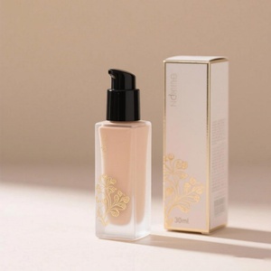 Square 30ml Bb Cream Makeup Skincare Cosmetic Frosted Press <b>Pump</b> <b>Bottle</b> Packaging Empty Liquid Emulsion Foundation Glass <b>Bottles</b> - Product Image 5