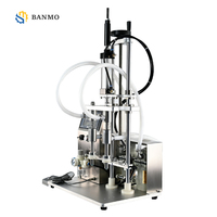 Machine de remplissage pneumatique à double tête pour bouteilles, pompe à diaphragme de table pour spiritueux, eau et boissons, équipement d'emballage