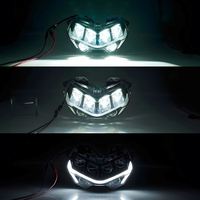Ensemble de phares LED complets Yongjin pour Kawasaki Z900 Z400 Z650, DRL blanc, phare avant modifié personnalisé, faisceau haut/bas