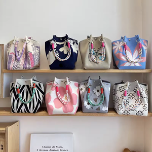 Borsa da donna con bracciale all'<span class=keywords><strong>uncinetto</strong></span> Casual con cinturino lavorato a maglia nuova borsa a <span class=keywords><strong>tracolla</strong></span> con Design in Jacquard - Product Image 1