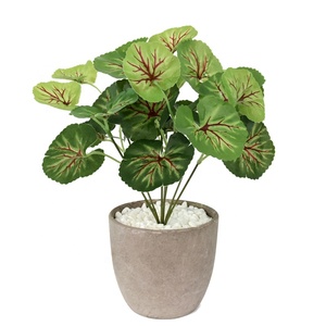 Foglie <span class=keywords><strong>Artificiali</strong></span> <span class=keywords><strong>Realistiche</strong></span> al Tatto, Pianta Artificiale di Begonia per Decorazioni Paesaggistiche - Product Image 3