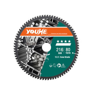 YOUHE Factory Direct Sales 8-1/2 "216MM * 30*80T Hoja de sierra TCT de corte de acero - Product Image 1