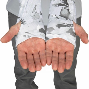 Chemise de pêche à capuche en polyester à manches longues et fermeture éclair avec poche pour hommes - Product Image 6