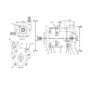 Pompe à pistons axiaux 104-1752 0R-7669 compatible avec D9R |   Outils de réparation d'excavatrice |   Haute qualité |   Durable | - Product Image 1