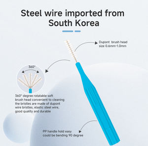 12 pcs מברשת שיניים שיניים שיניים שיניים ניקוי הפה טיפול דופונט ניילון הסרת פלאפון ניילון הסרת בריאות אריזת שקית פלסטיק - Product Image 2