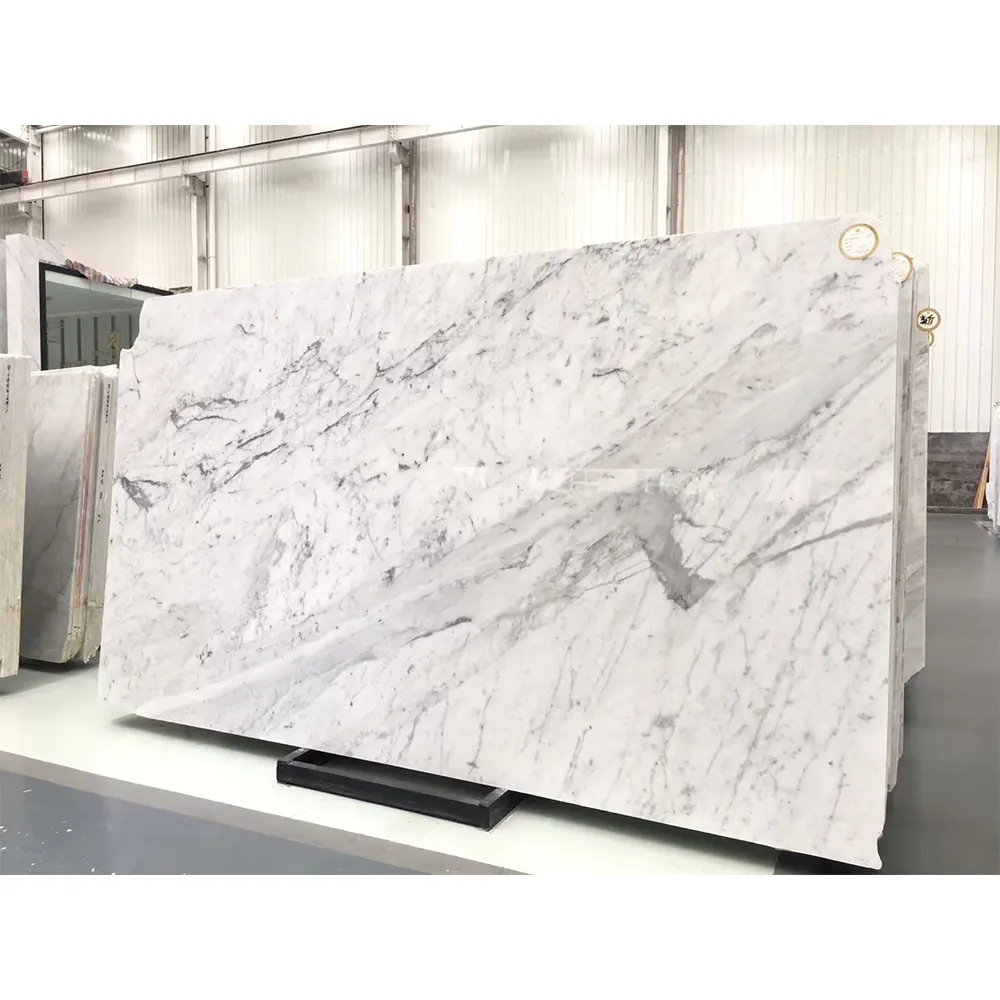 Factory Professional Customizable High Quality Polished Surface Finishing Marble Luxury Carrara White Marble Flooring
