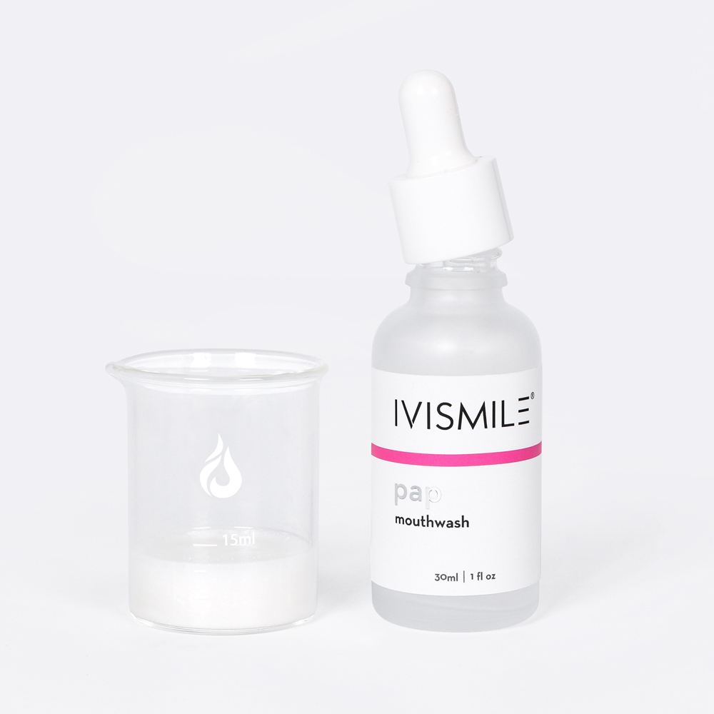 IVISMILE 2021 Best Wholesale 30ml Teeth Whitening New PAP Formula Home Use Mouthwash Private Label