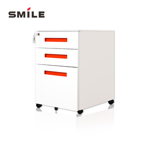 ארון קבצים פלדה בגודל 3 מגירות פלדה עם רולים יחידת אחסון ניידת עם רולים יחידת אחסון נייד מצויד - Product Image 3