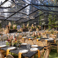 Tentes transparentes de tente d'événement de pavillon de mariage de chapiteau d'alliage d'aluminium et de verre noir pour l'événement