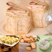 Caja de Dulces de Boda de Lujo Estilo Europeo, Caja de Regalo para Baby Shower, Fiesta de Cumpleaños, Boda, con Laminado Mate, Elegante
